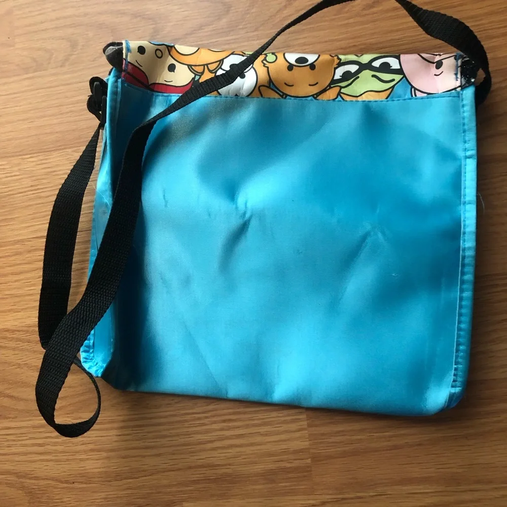 Disney Tsum Tsum Blue Crossbody Bag with Red Bow Accent